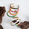 316L Stainless Steel Women's Bracelet Jewelry With Geometric Style Oil Dropping Macaron Color Electroplated Design