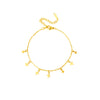 Titanium Steel Women's Bracelet With Copper Flower Pendant And O Word Chain Electroplated Simple Style