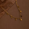 Titanium Steel Women's Bracelet With Copper Flower Pendant And O Word Chain Electroplated Simple Style