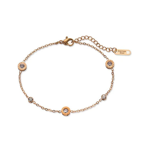 Titanium Steel Women's Bracelet With Geometric Design And Electroplating Treatment