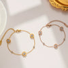 Titanium Steel Women's Bracelet With Geometric Design And Electroplating Treatment