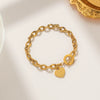 Titanium Steel Women's Bracelet With Rhombus Pattern And Electroplating Treatment