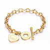 Titanium Steel Women's Bracelet With Rhombus Pattern And Electroplating Treatment