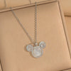 Titanium Steel Women's Cartoon Animal Zodiac Pendant Necklace With Mixed Gemstone Inlay And Electroplating