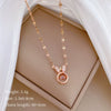 Titanium Steel Women's Cartoon Geometric Diamond Necklace With Copper Pendant