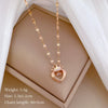 Titanium Steel Women's Cartoon Geometric Diamond Necklace With Copper Pendant