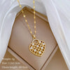 Titanium Steel Women's Cartoon Geometric Diamond Necklace With Copper Pendant