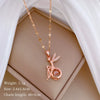 Titanium Steel Women's Cartoon Geometric Diamond Necklace With Copper Pendant