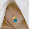 Titanium Steel Women's Cartoon Geometric Diamond Necklace With Copper Pendant
