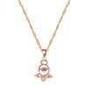 Titanium Steel Women's Cartoon Geometric Diamond Necklace With Copper Pendant