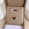 Titanium Steel Women's Cartoon Geometric Mickey Mouse Electroplated Necklace