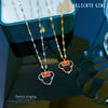 Titanium Steel Women's Cartoon Geometric Mickey Mouse Electroplated Necklace