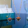 Titanium Steel Women's Cartoon Geometric Mickey Mouse Electroplated Necklace