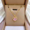 Titanium Steel Women's Cartoon Geometric Microinlaid Real Gold Necklace Accessories