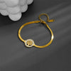 Titanium Steel Women's Cartoon Heart Shaped Bracelet With Electroplating