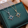 Titanium Steel Women's Clavicle Chain Jewelry With Copper Pendant Micropaved Geometric Pattern Light Luxury Style