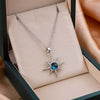 Titanium Steel Women's Clavicle Chain Jewelry With Copper Pendant Micropaved Geometric Pattern Light Luxury Style