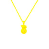 Titanium Steel Women's Clavicle Chain With Mixed Gem Inlay Purse Pendant And Geometric Design Set With Precious Stones