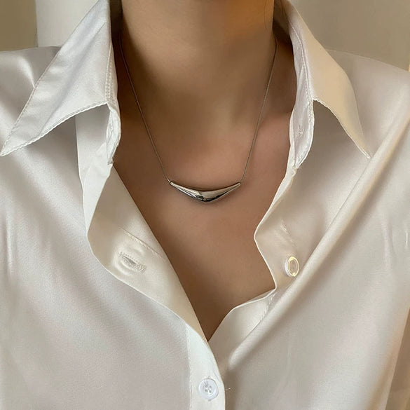 Titanium Steel Women's Collarbone Necklace Light Luxury Geometric Electroplating Snake Bone Chain