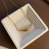 Titanium Steel Women's Collarbone Necklace Light Luxury Geometric Electroplating Snake Bone Chain
