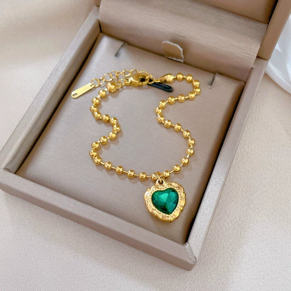 Titanium Steel Women's Constellation Gold Inlaid Bracelet