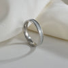 Titanium Steel Women's Couple Ring Geometric Style Seiko Inlaid With Ice Silk Foil