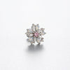 Titanium Steel Women's Cute Bear Pink Bow Zircon Earrings