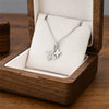Titanium Steel Women's Double Fourleaf Clover Pendant Necklace Mixed Gem Inlay Geometric Electroplating Simple Style
