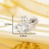 Titanium Steel Women's Earring With Geometric Pattern And Electroplating Process