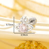 Titanium Steel Women's Earring With Geometric Pattern And Electroplating Process