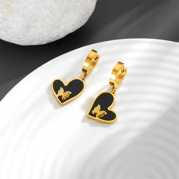 Titanium Steel Women's Earrings Cartoon Style Geometric Pattern Vacuum Electroplated In Furnace