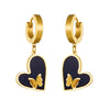 Titanium Steel Women's Earrings Cartoon Style Geometric Pattern Vacuum Electroplated In Furnace