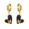 Titanium Steel Women's Earrings Cartoon Style Geometric Pattern Vacuum Electroplated In Furnace
