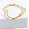 316L Stainless Steel Women's Earrings Electroplated Polished Round Wire Heart Style