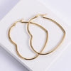 316L Stainless Steel Women's Earrings Electroplated Polished Round Wire Heart Style