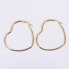316L Stainless Steel Women's Earrings Electroplated Polished Round Wire Heart Style