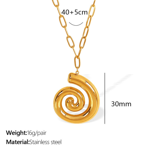 316L Stainless Steel Women's Earrings Necklace Suit Fashion Jewelry With Electroplating