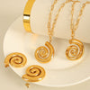 316L Stainless Steel Women's Earrings Necklace Suit Fashion Jewelry With Electroplating