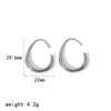 Titanium Steel Women's Earrings With Geometric Style And Oil Dropping Design