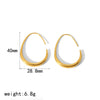 Titanium Steel Women's Earrings With Geometric Style And Oil Dropping Design