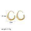 Titanium Steel Women's Earrings With Geometric Style And Oil Dropping Design