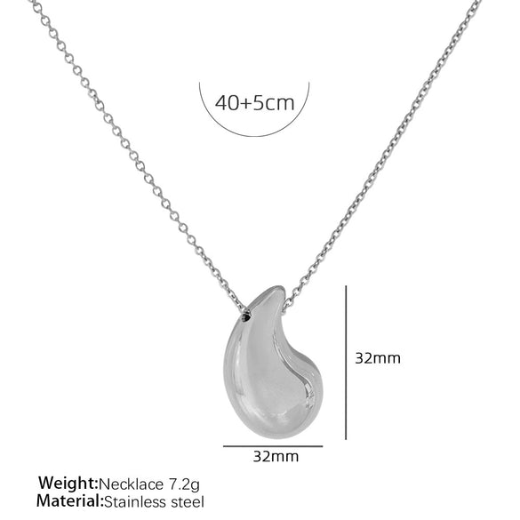 316L Stainless Steel Women's Earrings With Love Bell And Water Drop Pattern Electroplating Design High Sense Style
