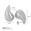 316L Stainless Steel Women's Earrings With Love Bell And Water Drop Pattern Electroplating Design High Sense Style
