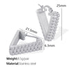 316L Stainless Steel Women's Earrings With Square Triangle Star Geometric Ushape Joker Style Electroplated
