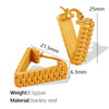 316L Stainless Steel Women's Earrings With Square Triangle Star Geometric Ushape Joker Style Electroplated