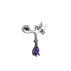 Titanium Steel Women's Earrings With Zirconia Bow And Drop Shape Design