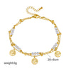 Titanium Steel Women's Fashion Light Luxury Life Tree Crystal Beaded Anklet