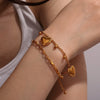 316L Stainless Steel Women's Fashion Simple Allmatch Bracelet With Electroplating