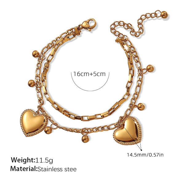 316L Stainless Steel Women's Fashion Simple Allmatch Bracelet With Electroplating