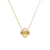 Titanium Steel Women's Fashion Versatile Laser Fourleaf Flower Set With Necklace Bracelet Earrings And Electroplating